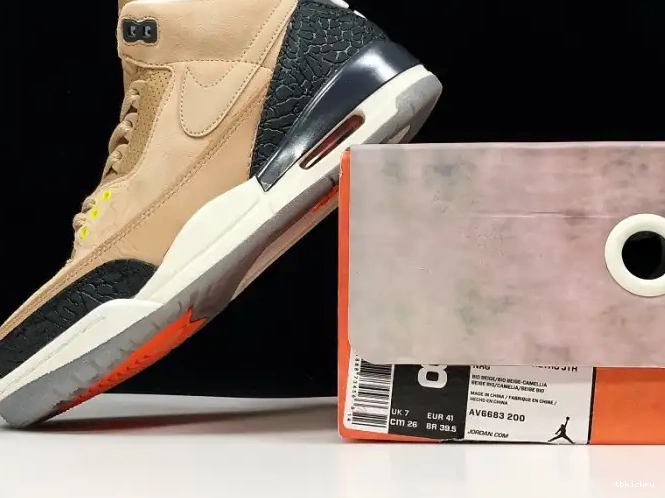Cheap TBkick Bio AV6683-200 Beige JTH Jordan Air 3 0517